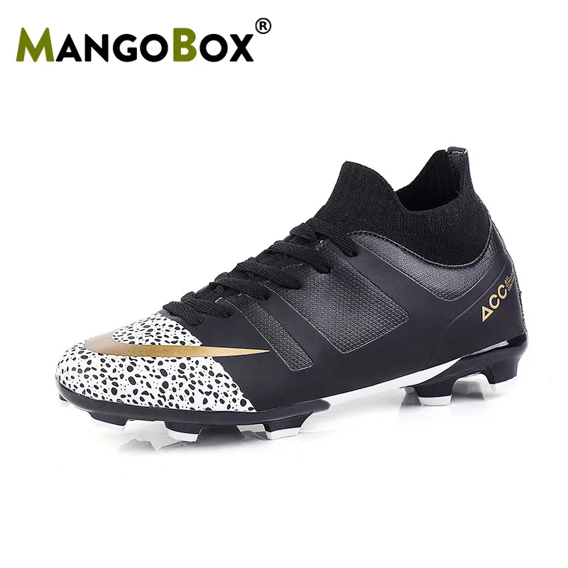 

Mangobox 2019 Mens Outdoor Football Shoes Long Spike Soccer Sock Boots Blue Green Big Boys Soccer Trainers Latest Soccer Cleats
