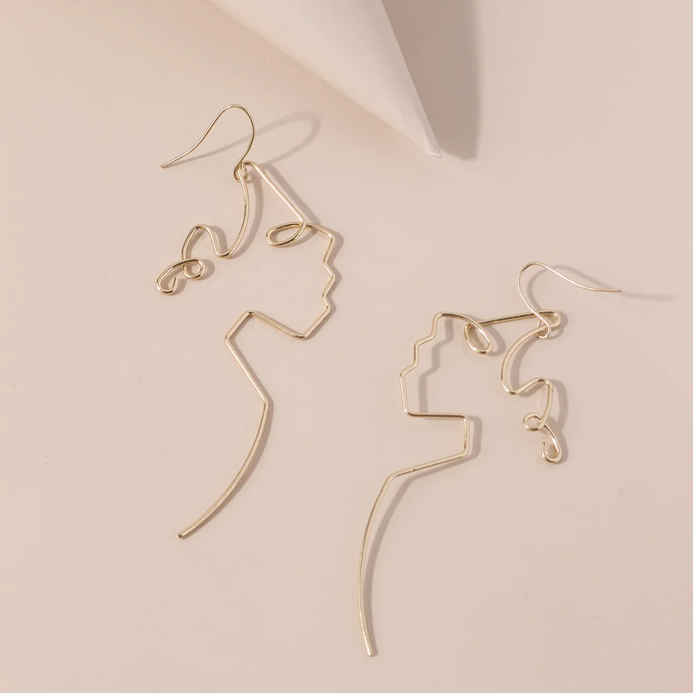 Drop Earrings VG 6YM Punk Style Body Drop Earrings For Women Retro Abstract Hollow Out Statement Hand Metal Fashion Dangle Earring Jewelry