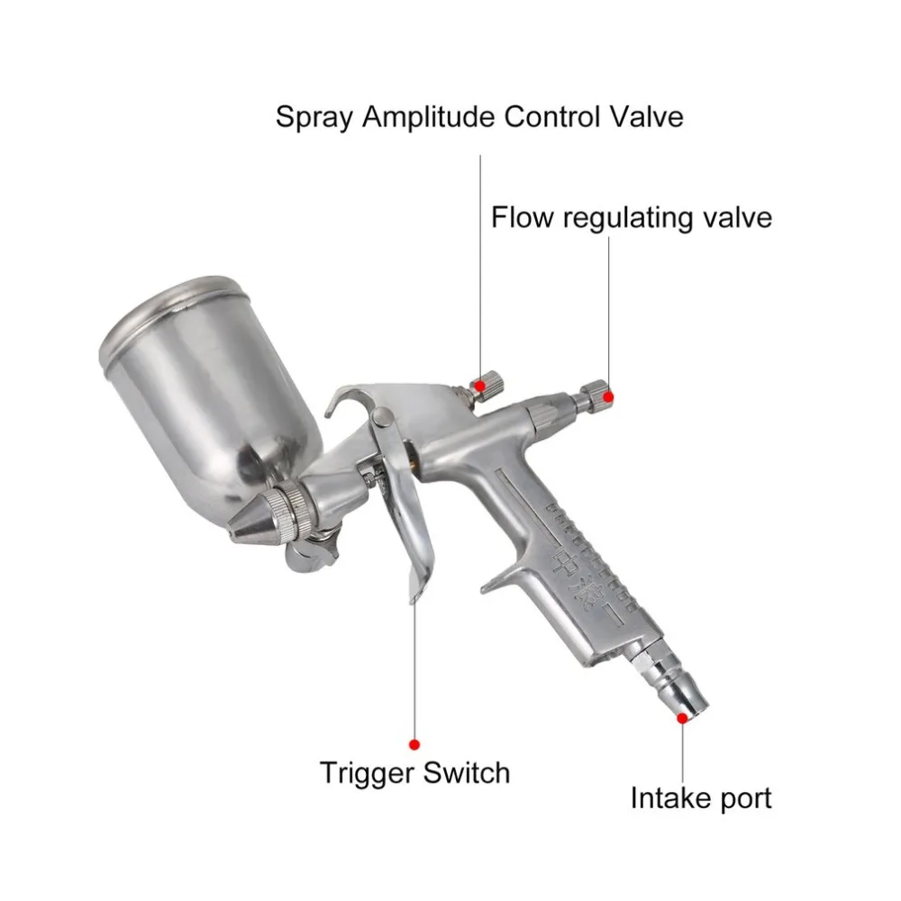 K3 Воздушный Распылитель, пневматический распылитель 0,5 мм, насадка 150 мл, Аэрограф, распылитель, инструмент с бункером для покраски автомобилей