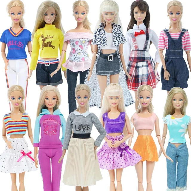 Compra online de Roupas de boneca para boneca barbie, lote de