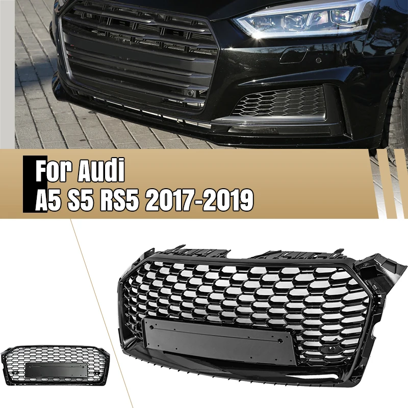 Для Audi A5 S5 RS5 17 19 гоночных грилей Передняя Спортивная Шестигранная сетка сотовая