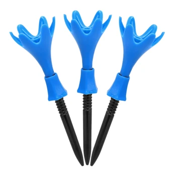 

3Pcs Plastic Golf Tees Height Adjustable Golf Tee Golfing Tee Golf Accessories,Blue Color