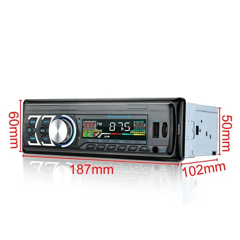 Авторадио 1 DIN Авторадио автомобильное аудио в тире стерео аудио USB FM радио Bluetooth Hands-free головное устройство MP3 музыкальный плеер