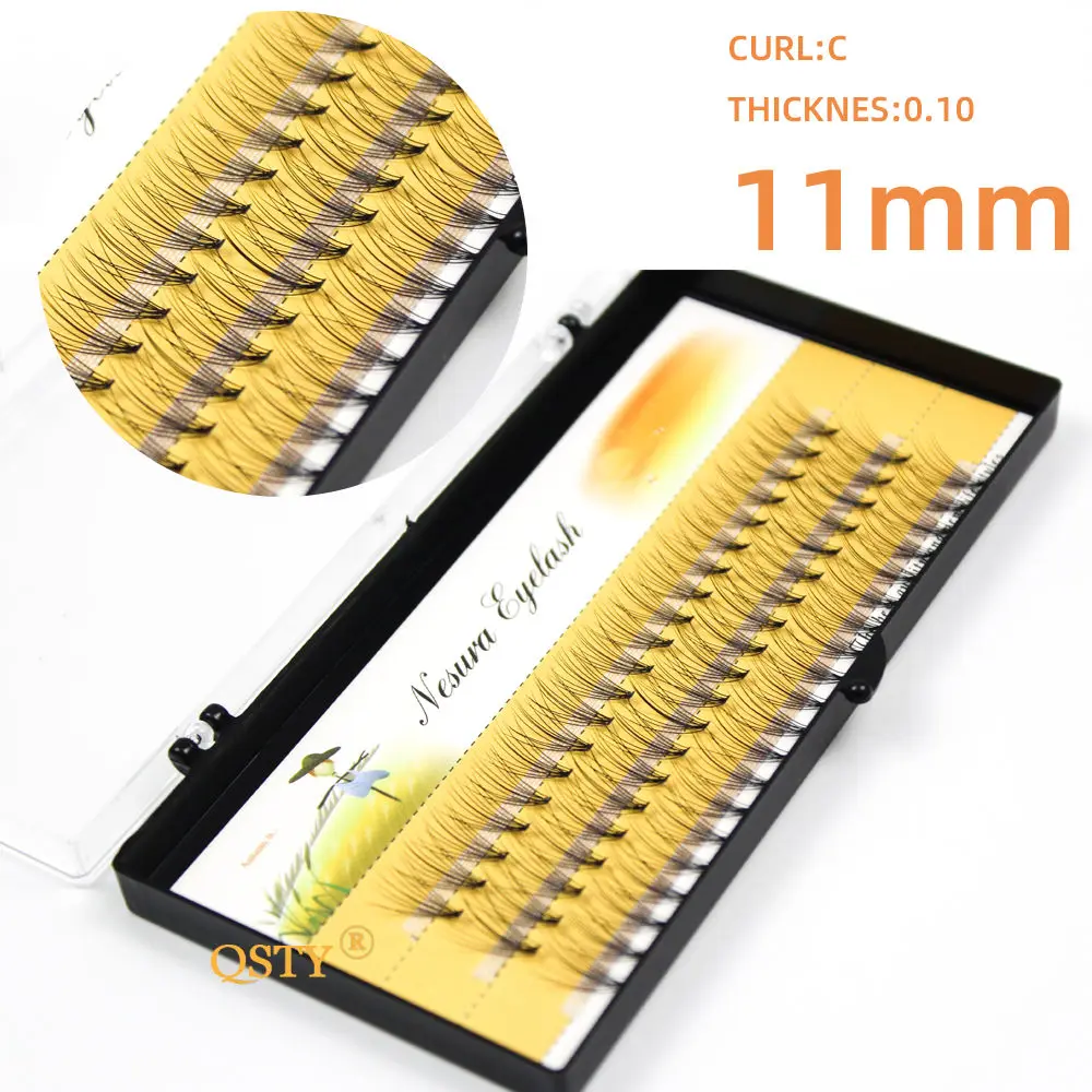 60 Bundle 10D Natural Soft Mink Eyelash Individual Grafting Eyelashes Extension Russian Volume Curl False Lashes Make up Cilias 36
