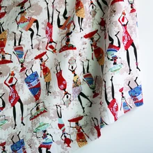 Африканский принт хлопчатобумажная ткань с вискозой мягкое платье Материал метр