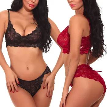 

Sexy Underwear Set Babydoll Porno Corset Lace Sexy Lingerie Push Up Temptation Bra G-string Hot Erotic Costumes Lenceria Mujer