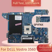 Para dell vostro 3560 LA-8241P 0 pyfnx slj8c ddr3 notebook placa-mãe teste completo 100% trabalho