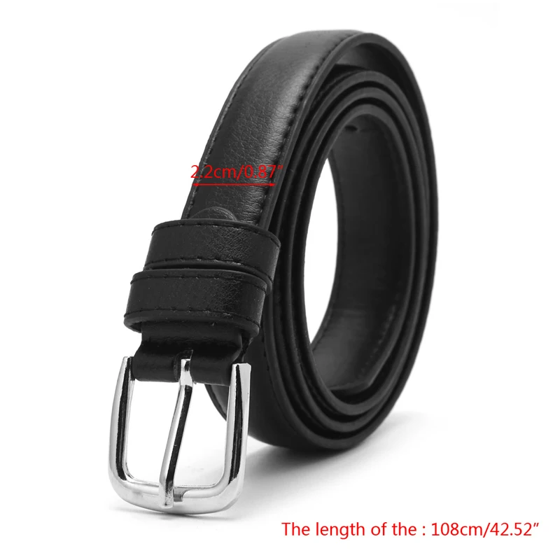 Fashion Female Antique Black Belt Metal Buckle Jeans Woman Faux Leather Belt mens designer belts