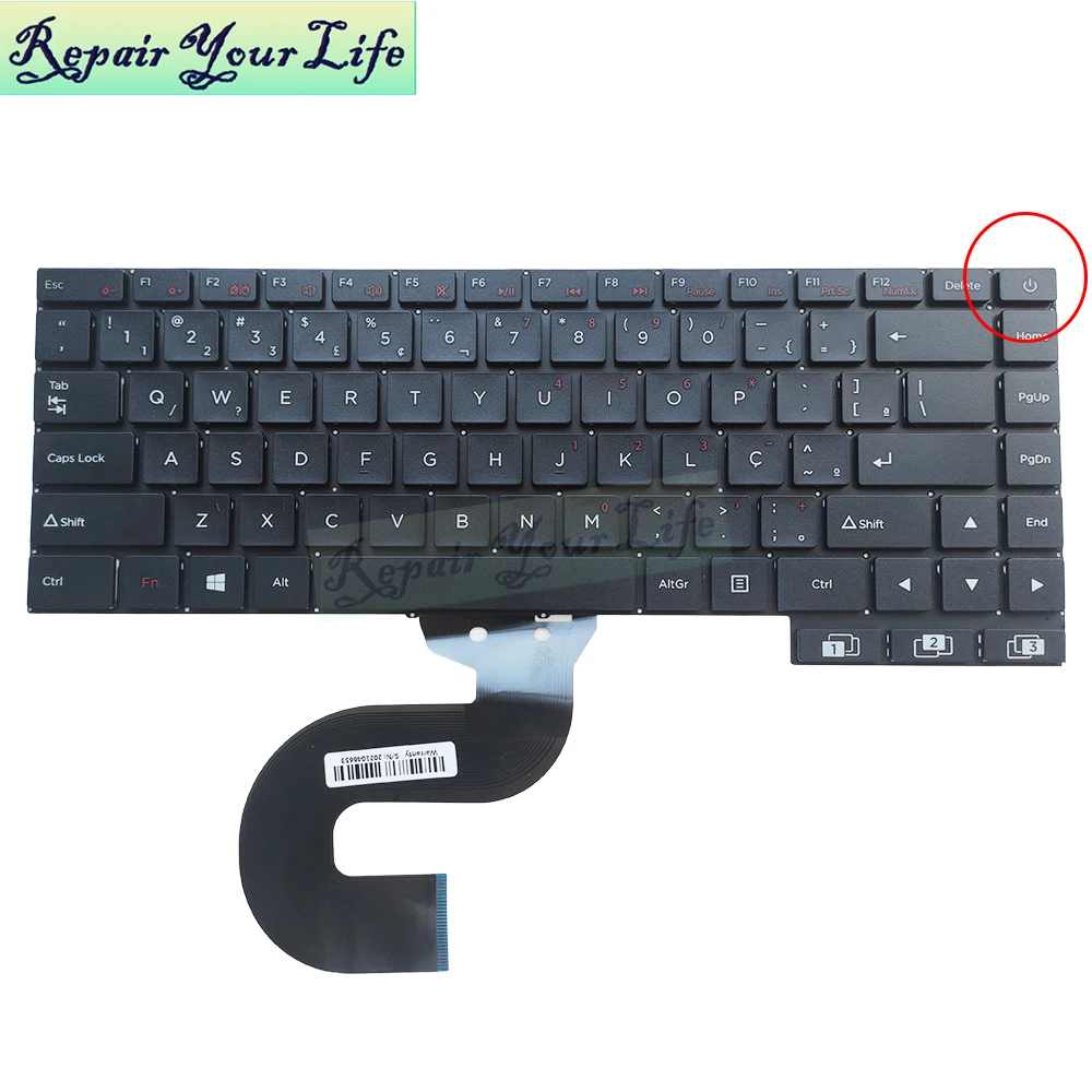 Teclado Brasileiro para Notebook Scdy31518-184 Pt-br Abnt2 Teclado Brasileiro Rápido Livre - Imagem 2