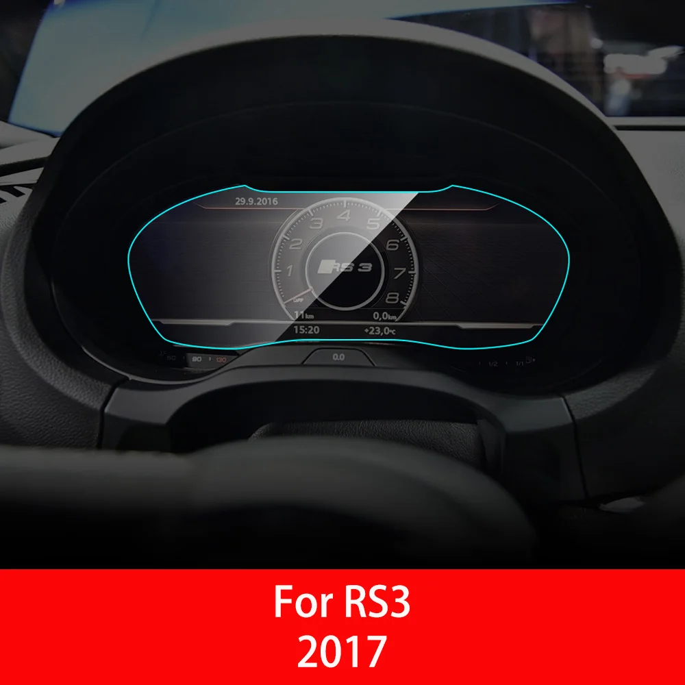 For Audi RS3 Защитная панель для автомобильной приборной панели для Audi RS 3 4 5 6 7, мембранный экран для внутренней панели автомобиля, защитная пленка из ТПУ, автомобильные аксессуары - Название цвета: For Audi RS3