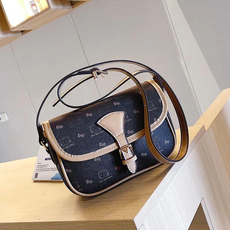 

Autumn And Winter New Style Printed Western Style Shoulder Bag Women's Korean-style Fashion Oblique WOMEN'S Bag Versatile Lock T