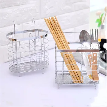 

1pc Tableware Storage Kitchen Rack Cutlery Drainer Portable Chopsticks Cage Spoon Fox Storage Box Kitchen Organizer Drying Tools
