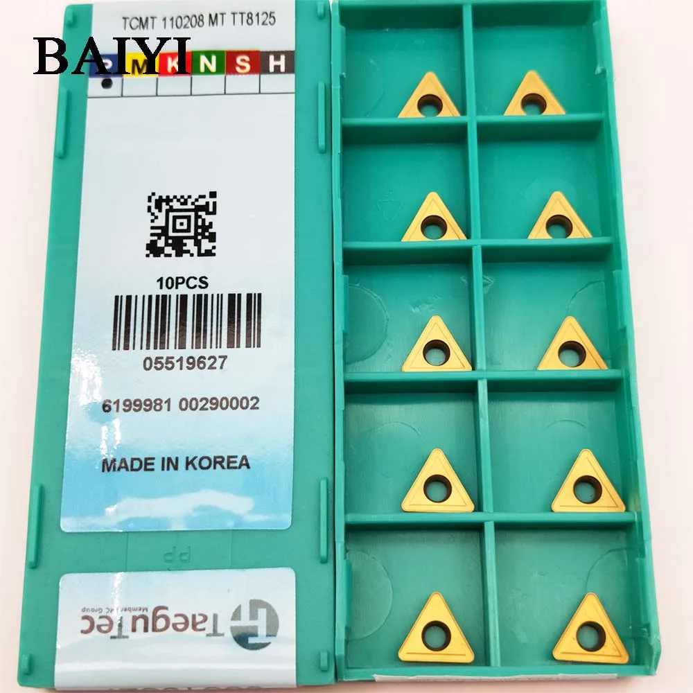 10pcs TCMT110208 MT TT8125 TaeguTec rotary carbide inserts for STFCR / STUCR cutting tools blade Steel blades | Инструменты