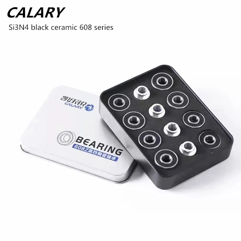 Оригинальные черные керамические подшипники CALARY Si3N4 7-beads 608 двухсторонние