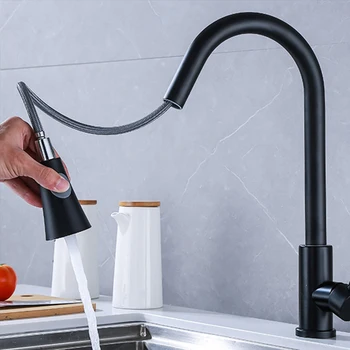 

Retractable Hot and Cold Water Faucet Kitchen Mixer Tap Bathroom Laundry Sink Faucet Home Improvement Kitchen Fixture
