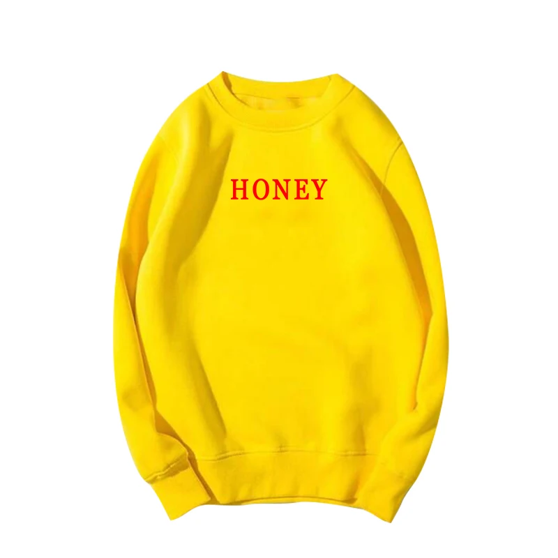 Осенняя Толстовка HONEY пуловер с надписью в стиле Харадзюку женские рубашки