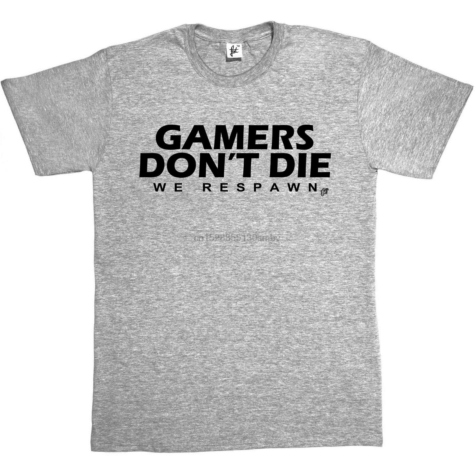 Gamer Dont Die We Respawn Мужская футболка 2019 Новая модная брендовая мужская в стиле хип-хоп