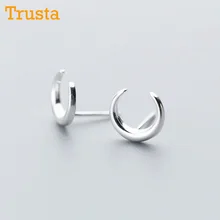 Trusta, 925 пробы, серебряные ювелирные изделия, модные милые миниатюрные серьги-гвоздики 9 мм X 10 мм, подарок для девочек, детей, леди, DS410