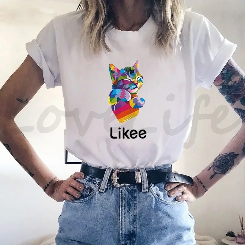 Fashion Likee T Shirt Kids Russia Style LIKEE Tees Oversized Streetwear Short Sleeve Women T Shirts for Boys Girls Children
