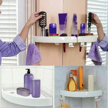 

Shower Shelf Organizer Corner Bath Storage Triangular Bathroom Holder Rack