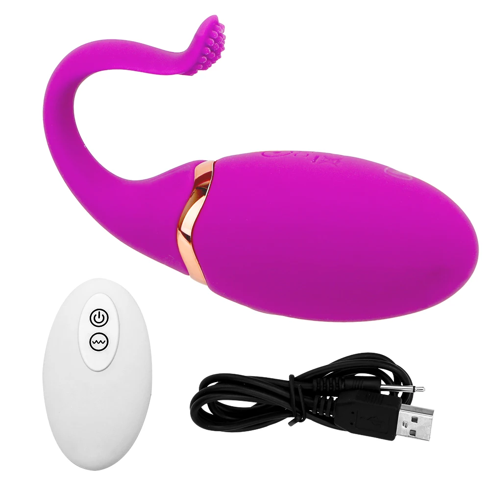 USB 10 Speed charging Wireless Remote Control Clitoris Stimulate Fish Tail Jump Egg Vibrator  Vibrating Eg_voghion.com
