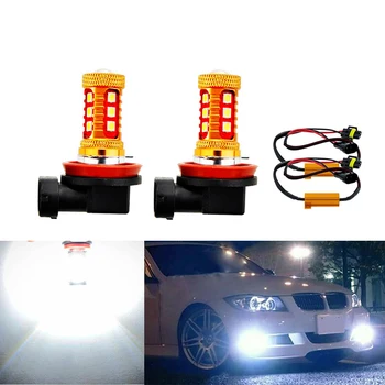 

2x H11 H8 LED Fog Light Bulbs Canbus No error HB4 9006 Car LED Running Lights Auto Driving Lamp 12V 6000K White