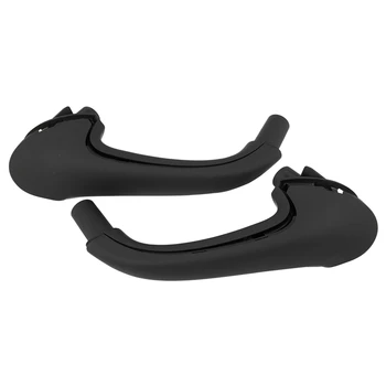 

2X Black Car Front Left / Right Interior Inner Door Pull Carrier Covers Handles Trim for Mercedes Benz W203 C-Class