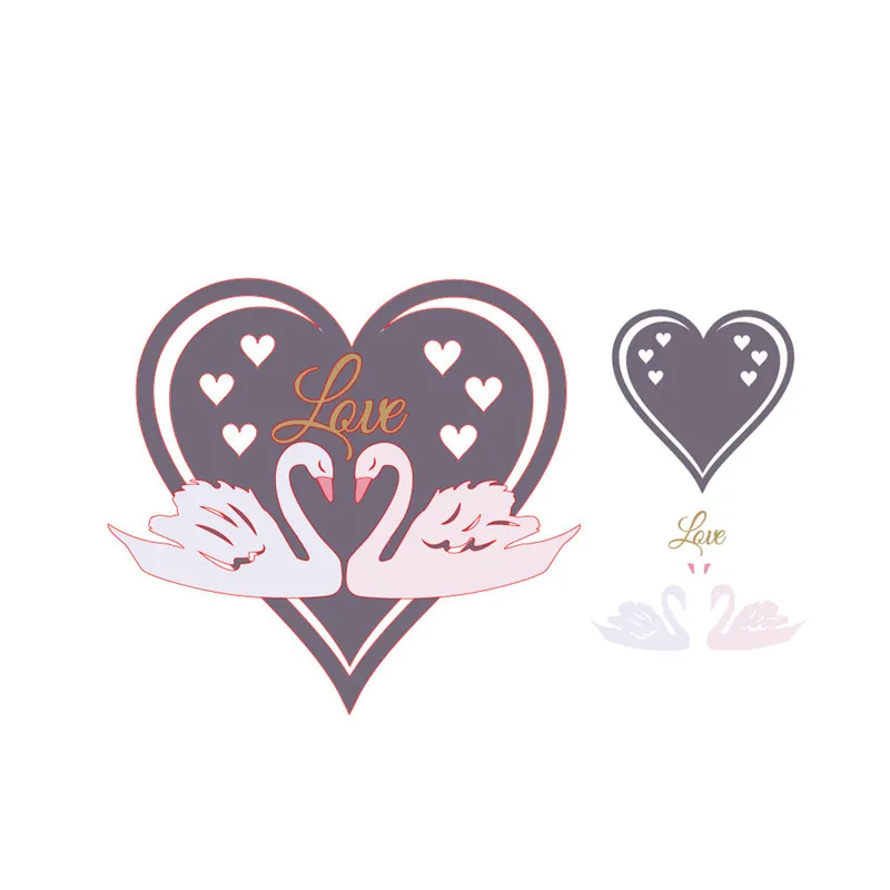 

DiyArts Swan Love Metal Cutting Dies for Card Making Scrapbooking Dies Embossing Cuts Stencil Craft Dies Valentine's Day Dies
