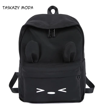 

2020 Fashion New Women Canvas Backpack Teenager Daypack Cat Cartoon Students School Bag Girls Large Capacity Shoulder Travel Bag