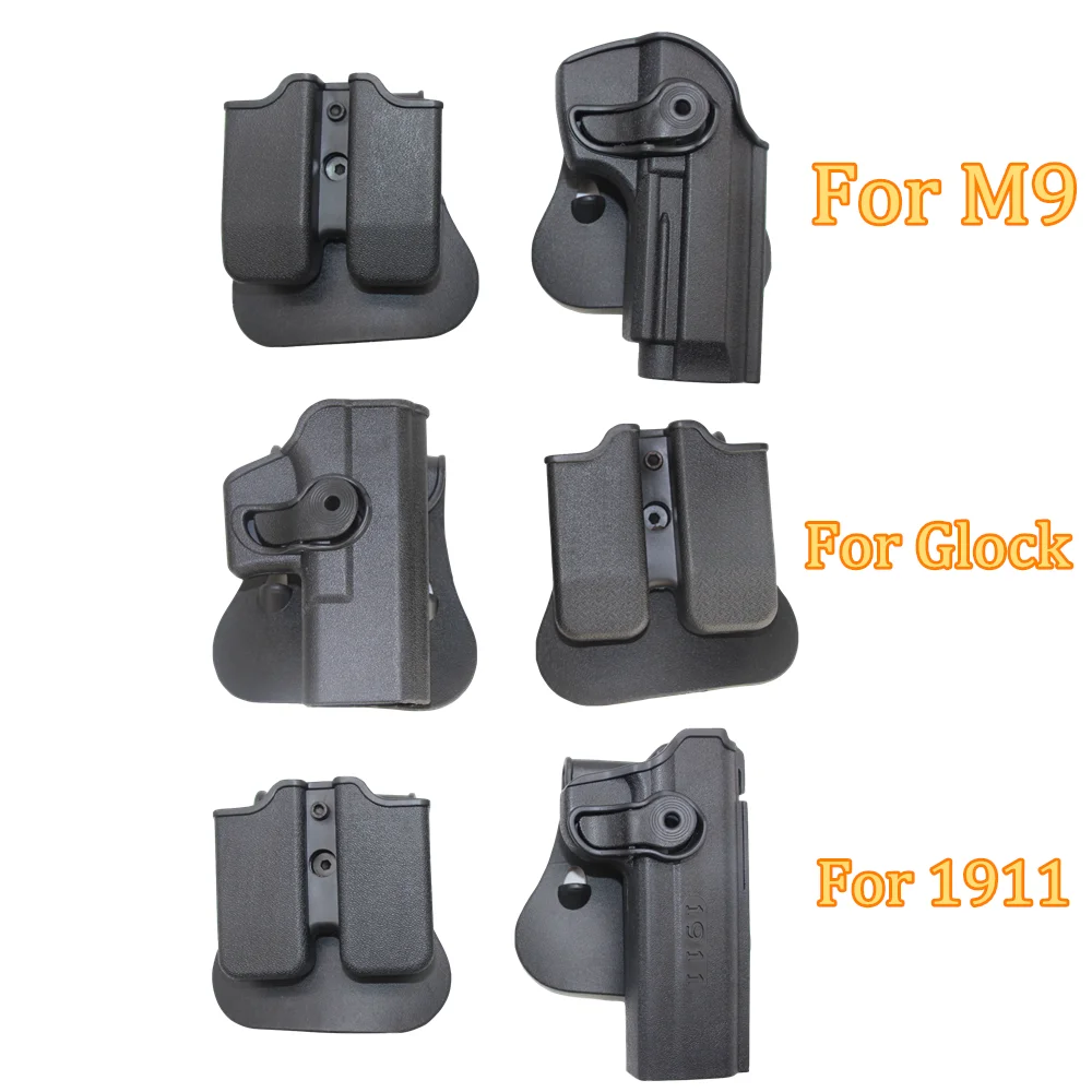 Кобура для IMI Colt 1911 beretta M9 92 GLock 17 19 22 боевой пистолет кобуры с зажимом журналов