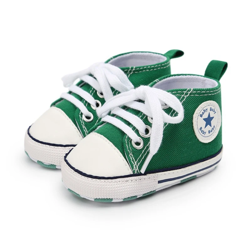 Kacakid Classic Canvas Baby Shoes Newborn Sports Sneakers First Walkers Baby Moccasins Anti-slip Casual shoes