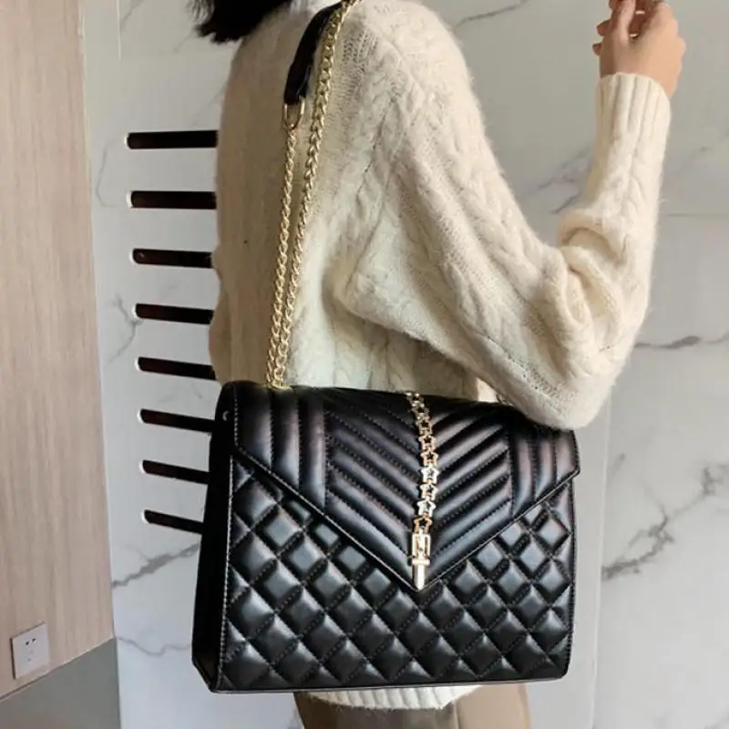 

Fashionable texture large-capacity bag New trend atmosphere Women's handbags Shoulder Messenger Handbags