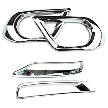 

For Subaru Forester Sj 2013-2016 Front Rear Fog Light Lamp Bumper Foglight Chrome Cover Trim Bezel Car Styling Accessories