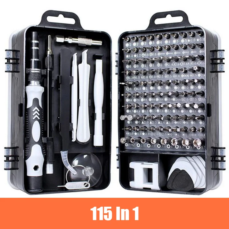 

115 In 1 Mini Precision Screwdriver Set Chrome Vanadium Steel Screwdriver Set, Clock, Mobile Phone, Device Repair Hand Tool