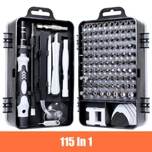 115 In 1 Mini Precision Screwdriver Set Chrome Vanadium Steel Screwdriver Set, Clock, Mobile Phone, Device Repair Hand Tool hoen 98pcs chrome vanadium steel screwdriver tool set screwdriver bits extension rod screwdriver sleeve hand tool kit