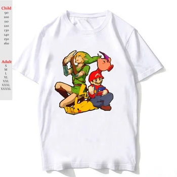 

Camiseta Super Mario Smash Bros T Shirt Parent-child Clothes Summer Cartoon Anime Graphic T-Shirt Harajuku Adult Kids Tee Tops