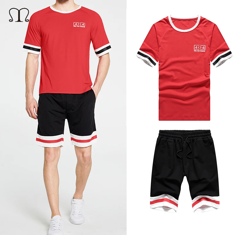 

Summer Two Pieces Set Men Outfit Suit Plus Size Men Solid Short Sleeve T Shirt Shorts Brand Clothing Work Fitness Male Tracksuit