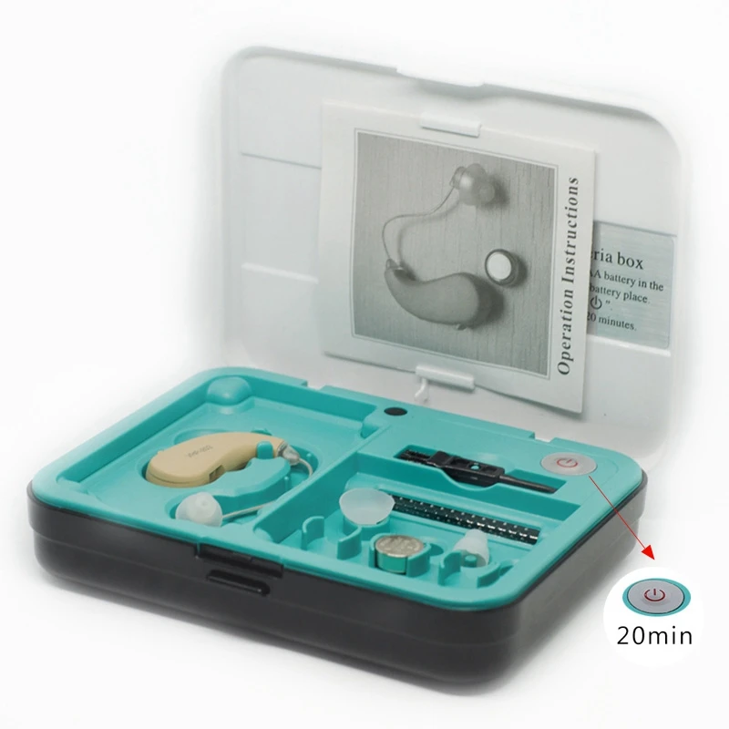 Tanie 203 nowe ucho najlepszy wzmacniacz dźwięku regulowany ton aparat słuchowy małe aparaty słuchowe BTE najlepszy dźwięk wzmacniacz głosu