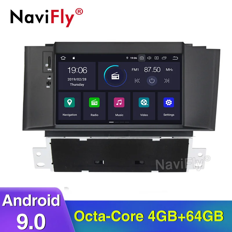 С коническим отверстием gps навигации 4 Гб Оперативная память Android 9,0 машинный dvd проигрыватель для Citroen C4 C4L DS4 2011 2012 2013 автомобиль радио плеер