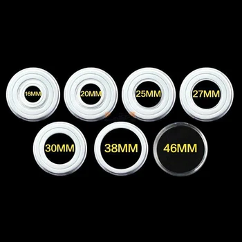 

30x/lot Plastic Clear Round Cases Coin Storage Boxes Capsules Holder For 16~46mm Home Garden Supplies