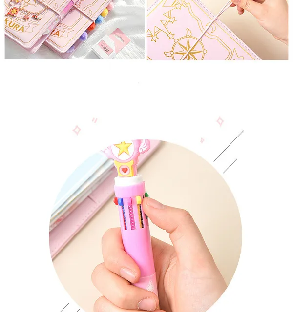 かわいいピンクのさくらアニメルーズリーフ日記ノートブック