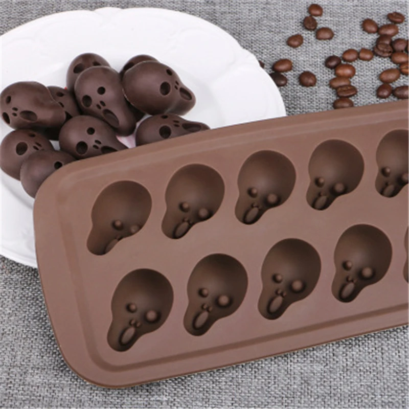 10 siatki forma do ciast czekoladowych Halloween Bone Ghost kremówka kształt dyni forma do ciasta mydło formy narzędzia do dekoracji ciasta dropship