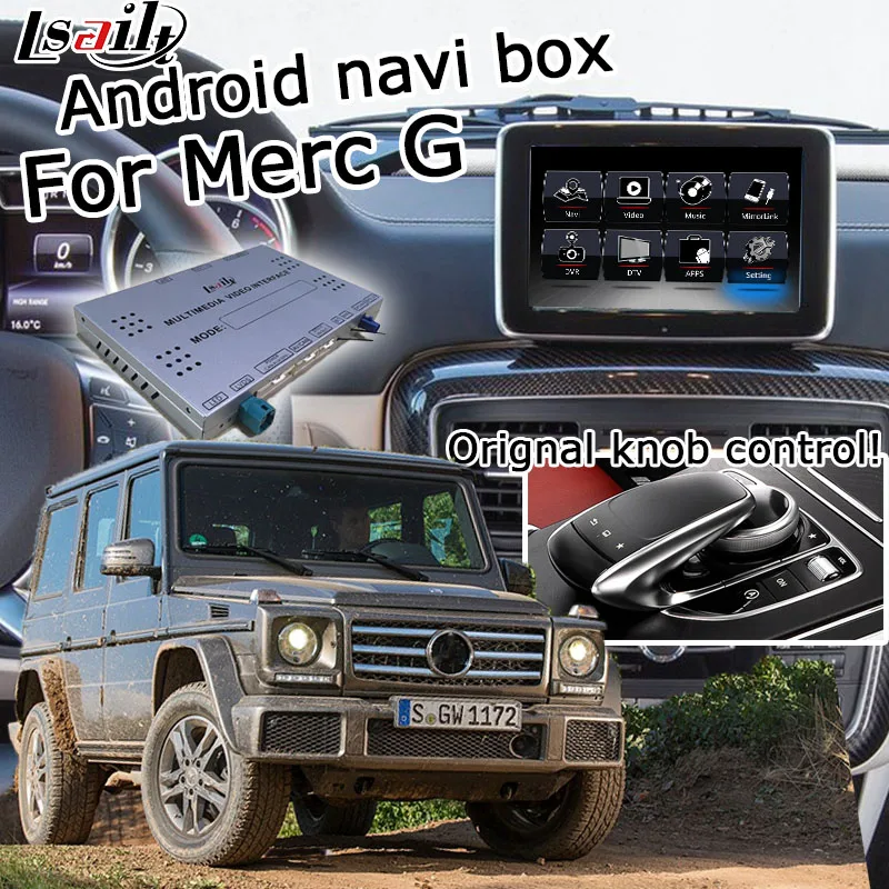 Lsailt Android gps-навигатор для Mercedes benz G class NTG 5,0 видео интерфейс Зеркало Ссылка Яндекса navi коробка с Carplay