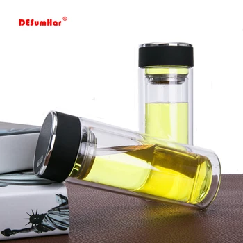 

Hot sale Double Wall office cups Bottles Tumbler Glass Tea Drinking, Teacup Coffee Water pot teacup,Water Bottle Vacuum Flask