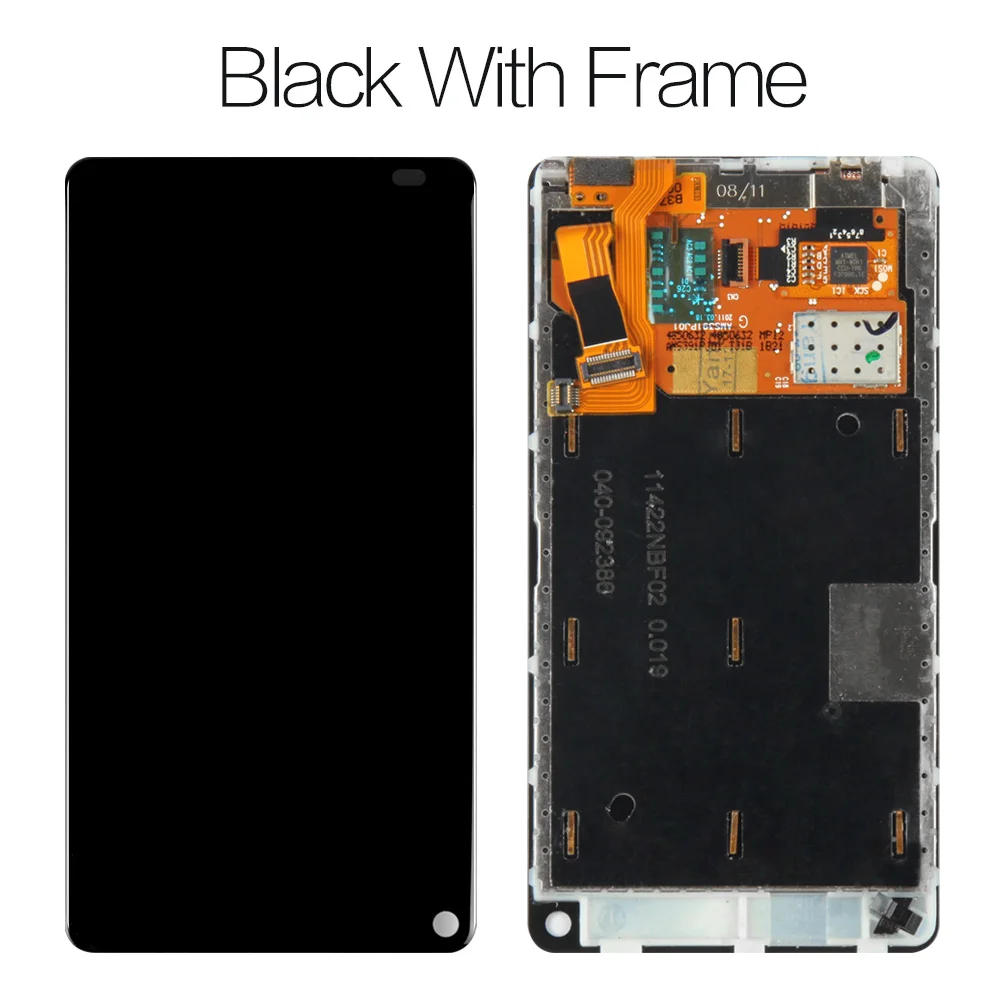 Протестированный 854x480 для NOKIA N9 сенсорный ЖК-экран для NOKIA N9 дисплей дигитайзер сборка запасные части - Цвет: Screen with Frame