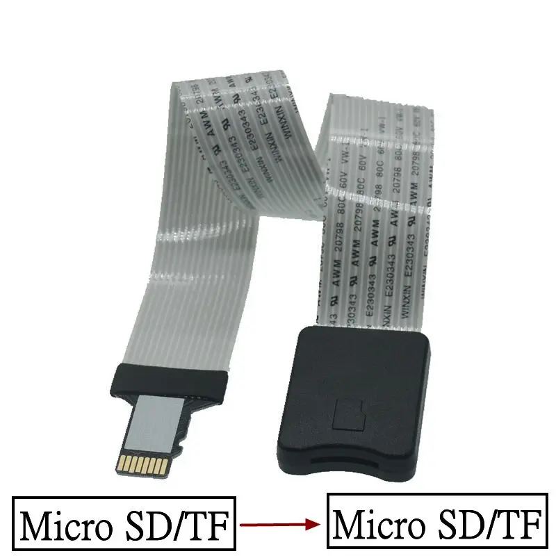 SD Karte Weibliche Zu TF Micro SD Männlichen SD Zu SD/TF Zu TF Flexible Karte Verlängerung Kabel Extender adapter Reader Drop Schiff 10CM-60CM