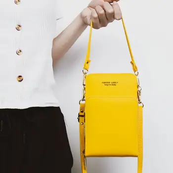 

2020 solid color multifunctional ladies shoulder wallet Q9S9