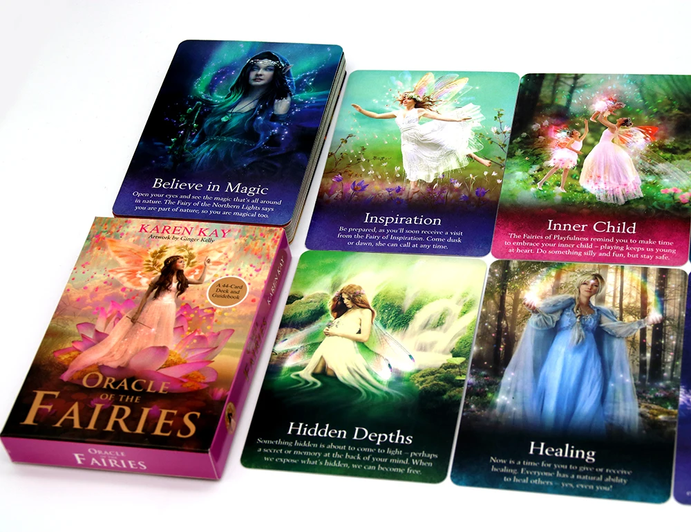 The Oracle of the Fairies A 44 карточная колода и гид книга Karen Kay игра fay Toy сказочный Таро
