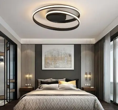 

Modern Ceiling Lights LED Lamp For Living Room Bedroom Study Room White black color surface mounted Ceiling Lamp Deco AC85-2 led