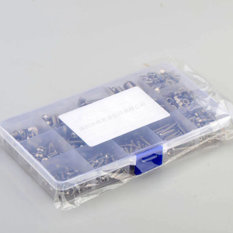 520 шт. M3 M4 M5 нержавеющая сталь 304 ISO7380 с шестигранной головкой набор винтов A2-7380-11